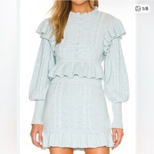 MAJORELLE Langley blue sweater set